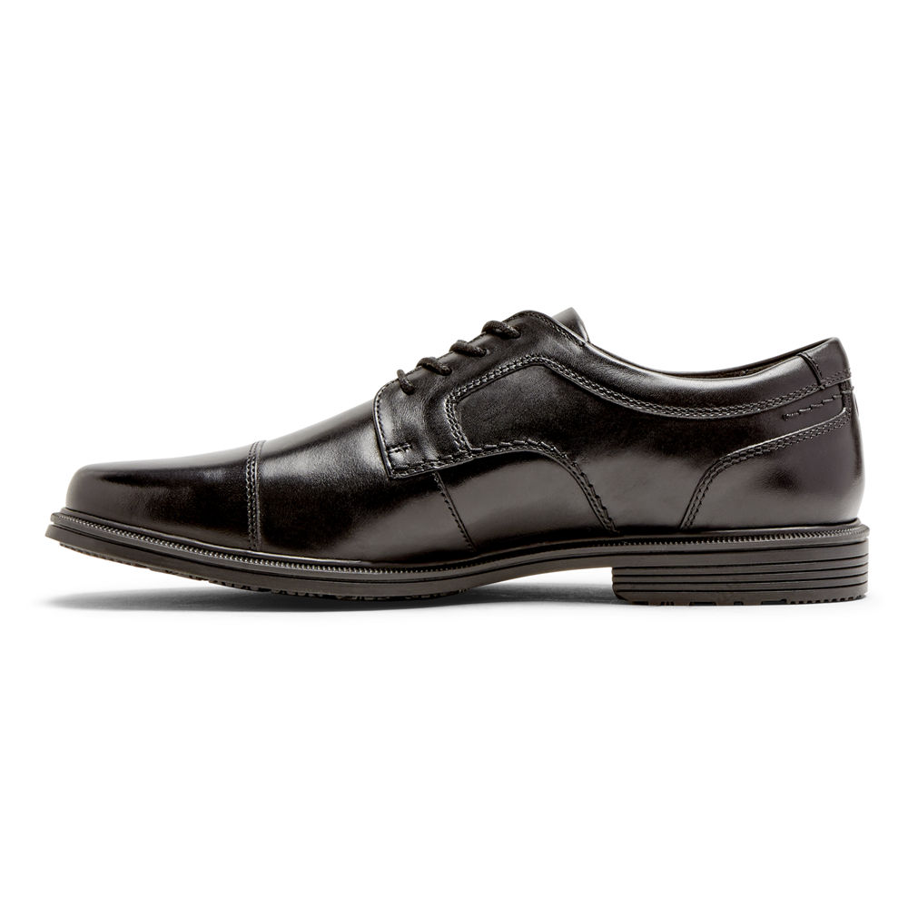 ロック ポート ビジネス シューズ メンズ 黒 - Robinsyn Waterproof Cap Toe - JXS420596